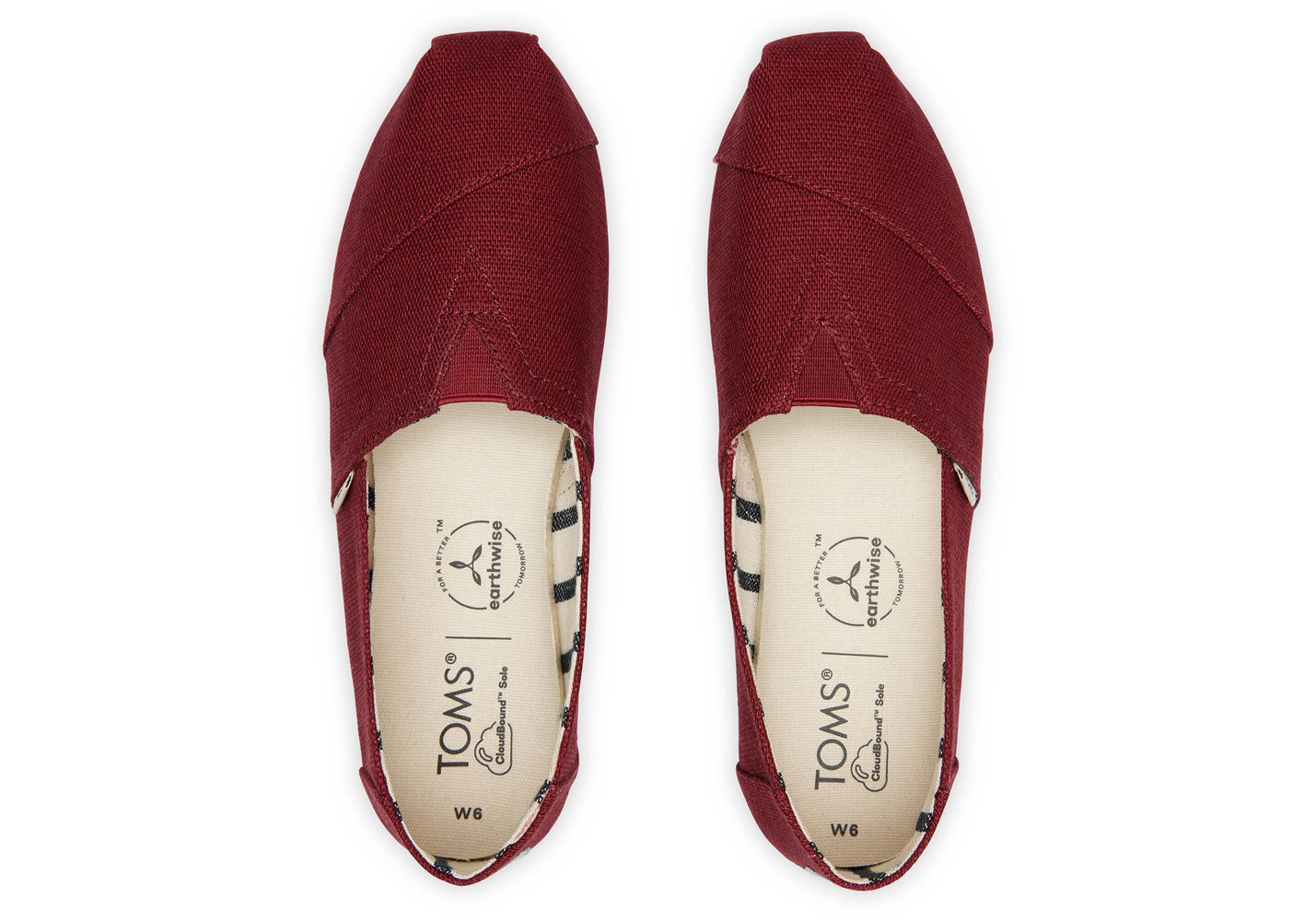 Toms Espadryle Damskie Czerwone - Alpargata Heritage Płócienne - 35LCKGRFW